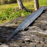 San Mai Steel Made High Quality Blank Blades Japanese Knives Hand Made Bowie Knife Blanks Blade (Blank Blade Knife-4)