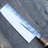 High Quality Customized Stainless Steel Chef Kitchen Cleaver Butcher Knife with Leather Sheath for Meat (Nakiri Knife-89)