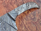 High Quality Damascus Steel Full Tang Blank Blade Knife Handmade Multi-Use for Outdoor & Camping Industrial Kitchen Application (Blank Blade Knife-24)