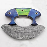 Damascus Steel Single Cutter Kitchen Tools Widely Used Chef Knife for Pizza Special Design  Pizza Cutter  (Ullu Knife-14)