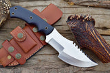 Best Quality D2 Steel Tracker Knife Custom Handmade Hunting tracker Knives Camping & Survival Knife With Micarta Sheath Handle (Tracker Knife-23)
