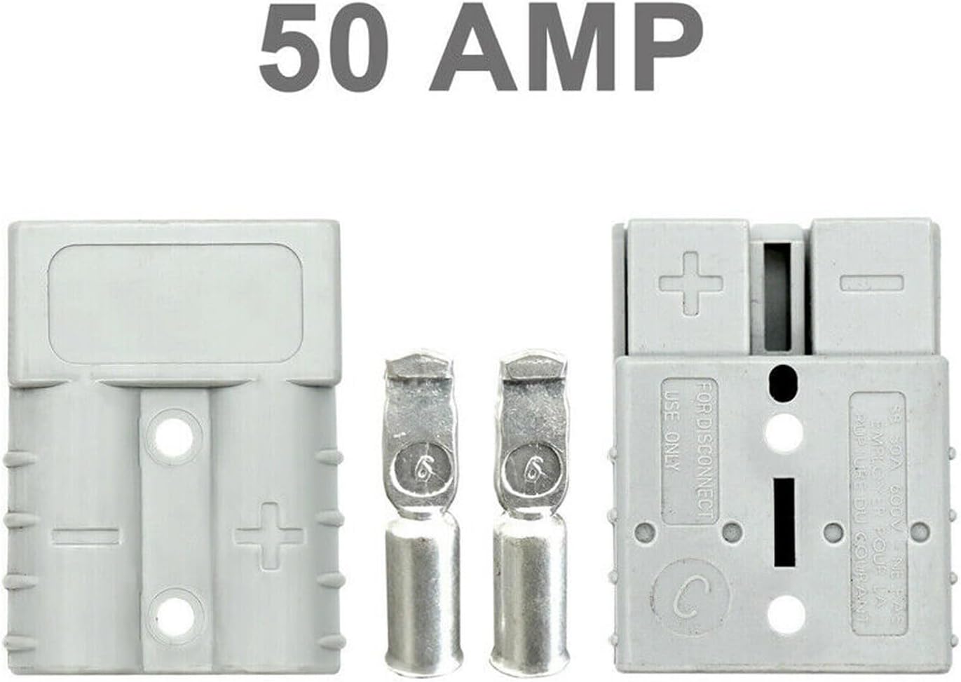 Yotsuba 10Pcs Anderson Style Plug Connectors 50 AMP 12-24V 6AWG DC Power SP