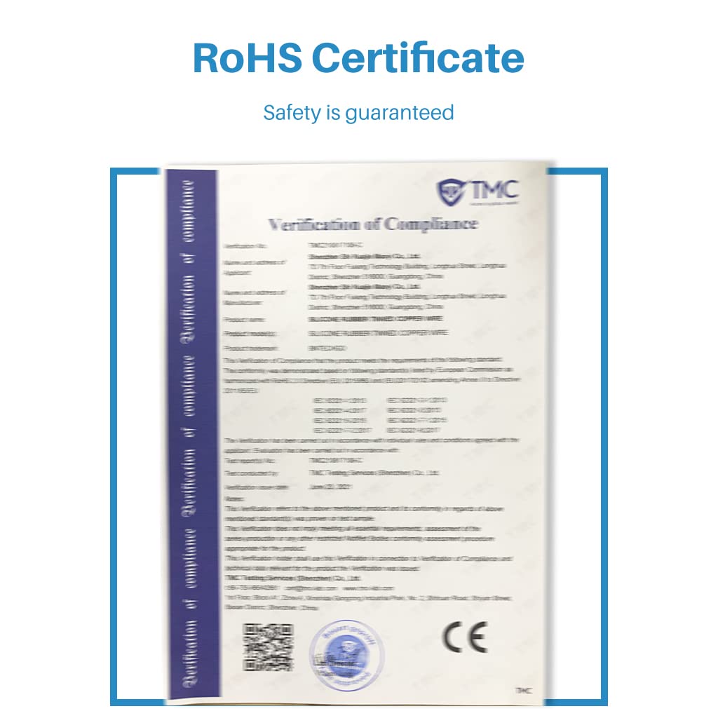 26 Gauge Silicone Wire Spool Red 50ft and Black 50ft Flexible 26 AWG Stranded Tinned Copper Wire