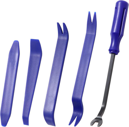 Trim Removal Tool Kit, No Scratch Plastic Pry Tool Set for Car Panel, Fastener Clips Removal, Automotive Upholstery Pliers, Interior Removal & Installation Pry Tools(5pcs)