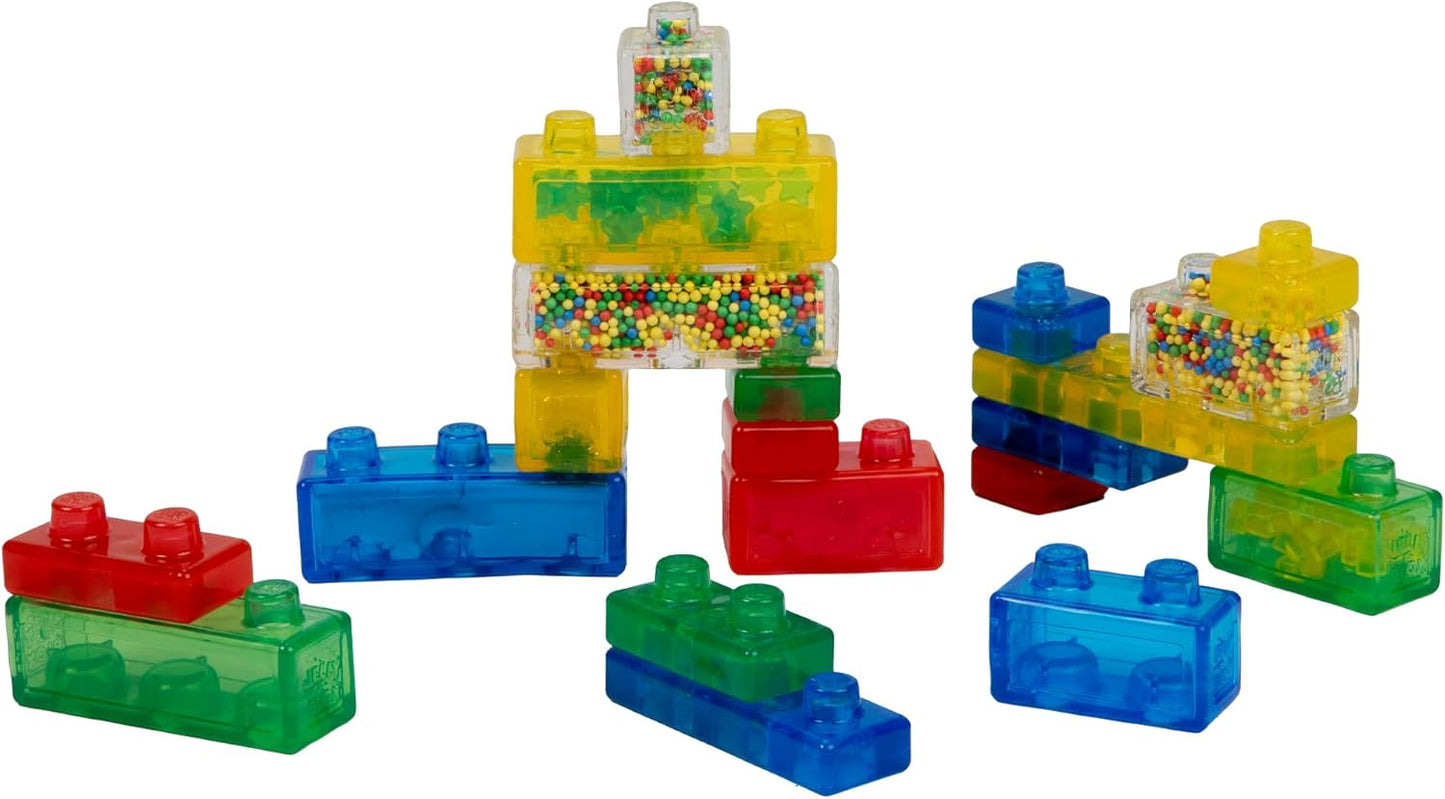 Jelly Blox Creative Kit - 20 Sensory Building Blocks for Toddlers & Preschoolers, Squishy, Stretchy, Safe, Fun & Developmental Play, Ages 2+