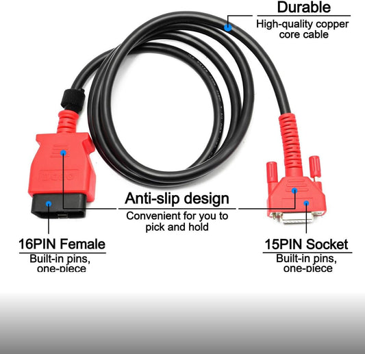 Compatible Connection Cable for OBD-II OBD2 Solutions DA-4 DA4 DA4 Cable Suitable for Replacement of Solus Edge Scan Scan Tool Snap-on