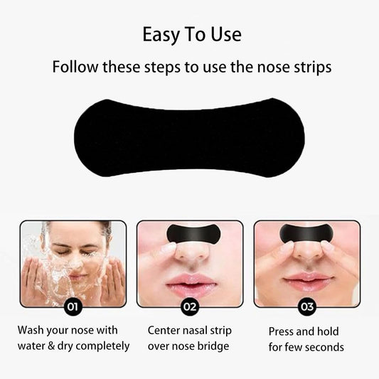 Nose Strips, Nasal Strips for Sleeping (60 Count) - Anti Snoring Nose Strips for Breathing for Sleeping Stop Snoring Aids for Men Women Nose Breathing Strips, Reduce Snoring, Improve Sleep Quality