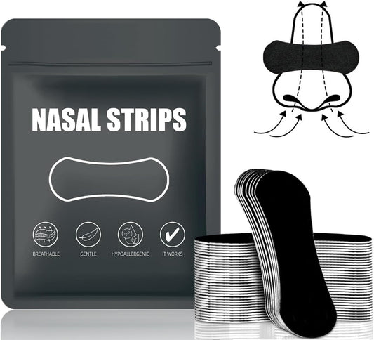 Nose Strips, Nasal Strips for Sleeping (60 Count) - Anti Snoring Nose Strips for Breathing for Sleeping Stop Snoring Aids for Men Women Nose Breathing Strips, Reduce Snoring, Improve Sleep Quality