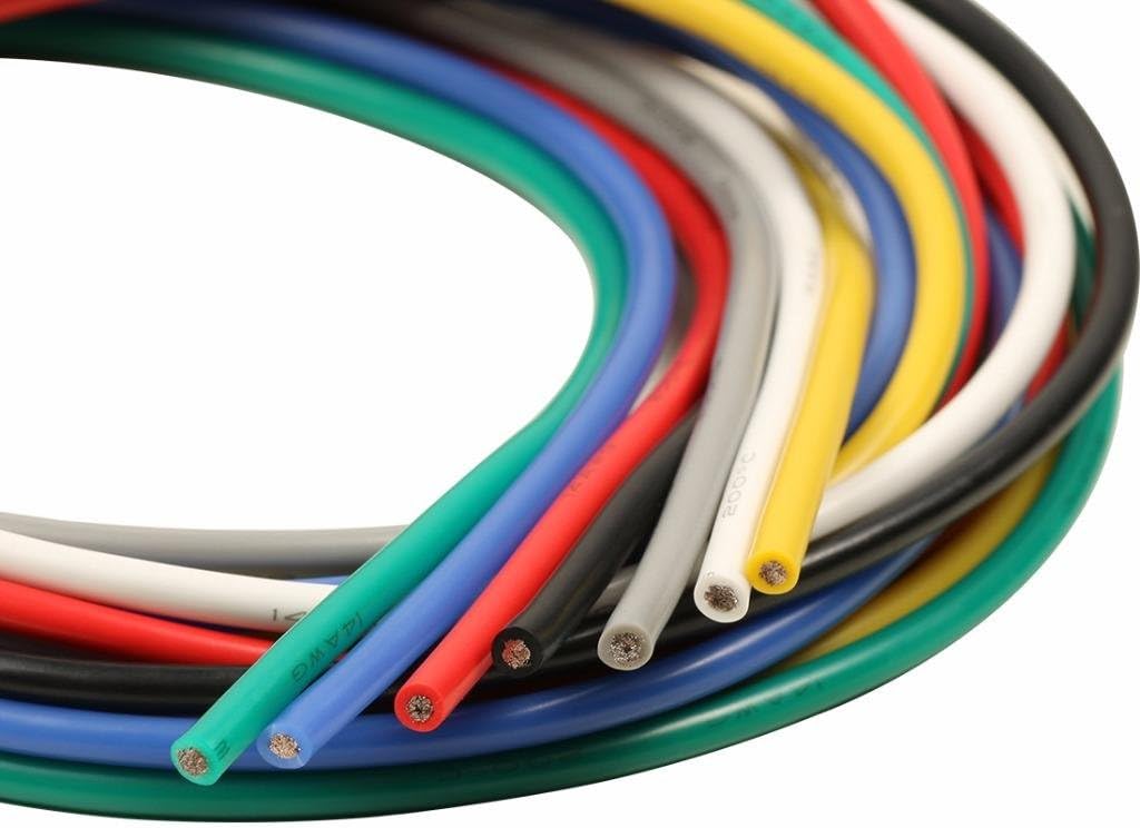 14 Gauge Silicone Wire Kit Ultra Flexible 7 Color High Resistant 600V 200 deg C Silicone Rubber Insulation 14 AWG Silicone Wire 400 Strands of Tinned Copper Wire Stranded Wire Cable