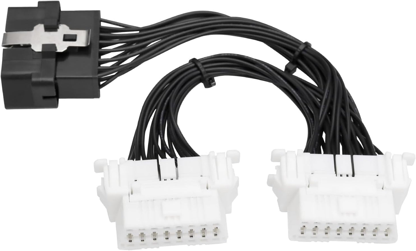 1Pc Car OBD2 Splitter Cable OBDII 16 Pin 1 to 2 Male to Female Extension Cable Adapter for Automotive Computer Diagnostic Instrument(15CM)