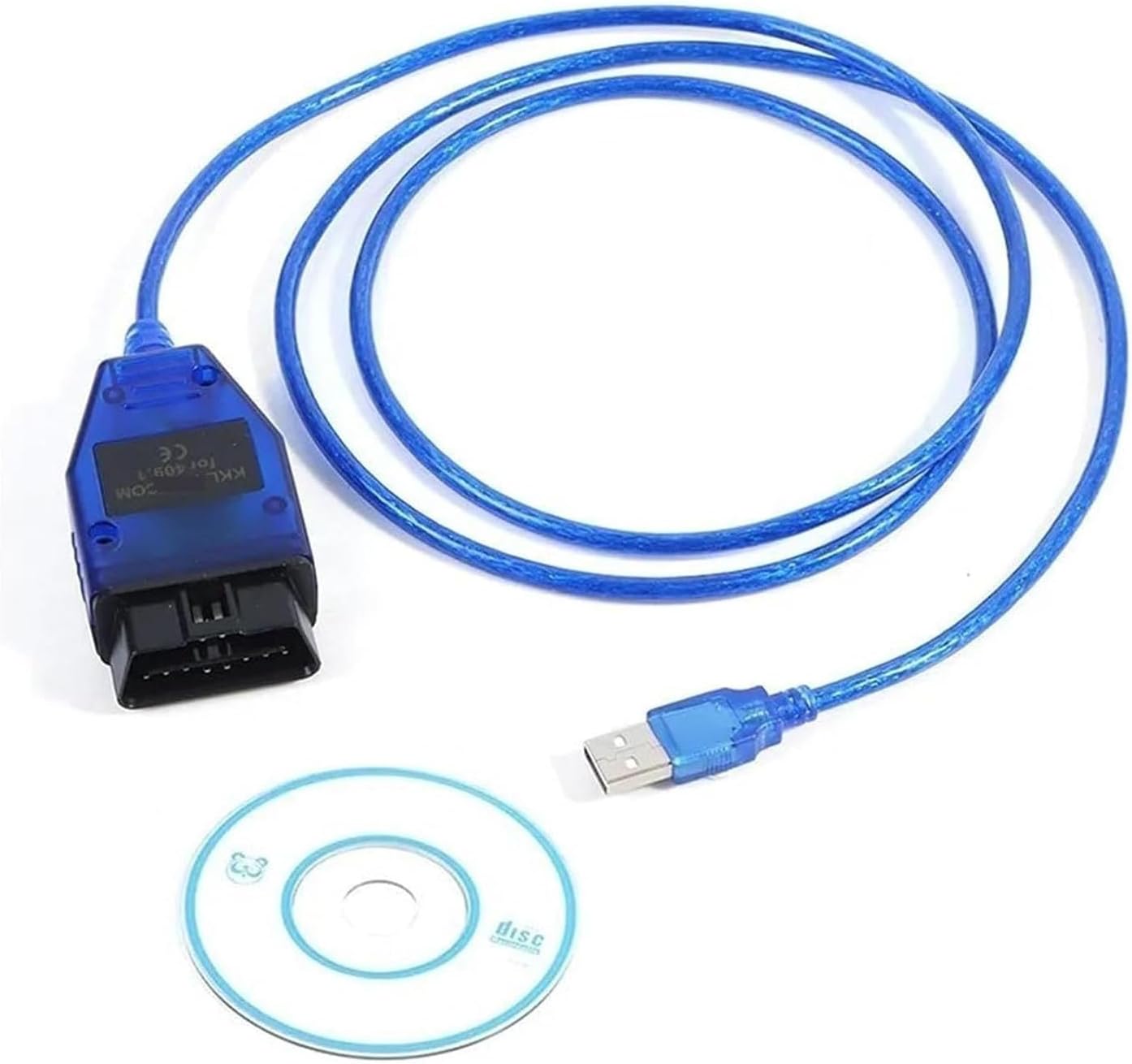 VAG-COM OBD2 USB Scanner Cable CH340 Chip for VW, Audi, VAG KKL 409.1 ECU Scanner Cable, Compatible with VCDS Software for Car Engine Diagnostics & Coding
