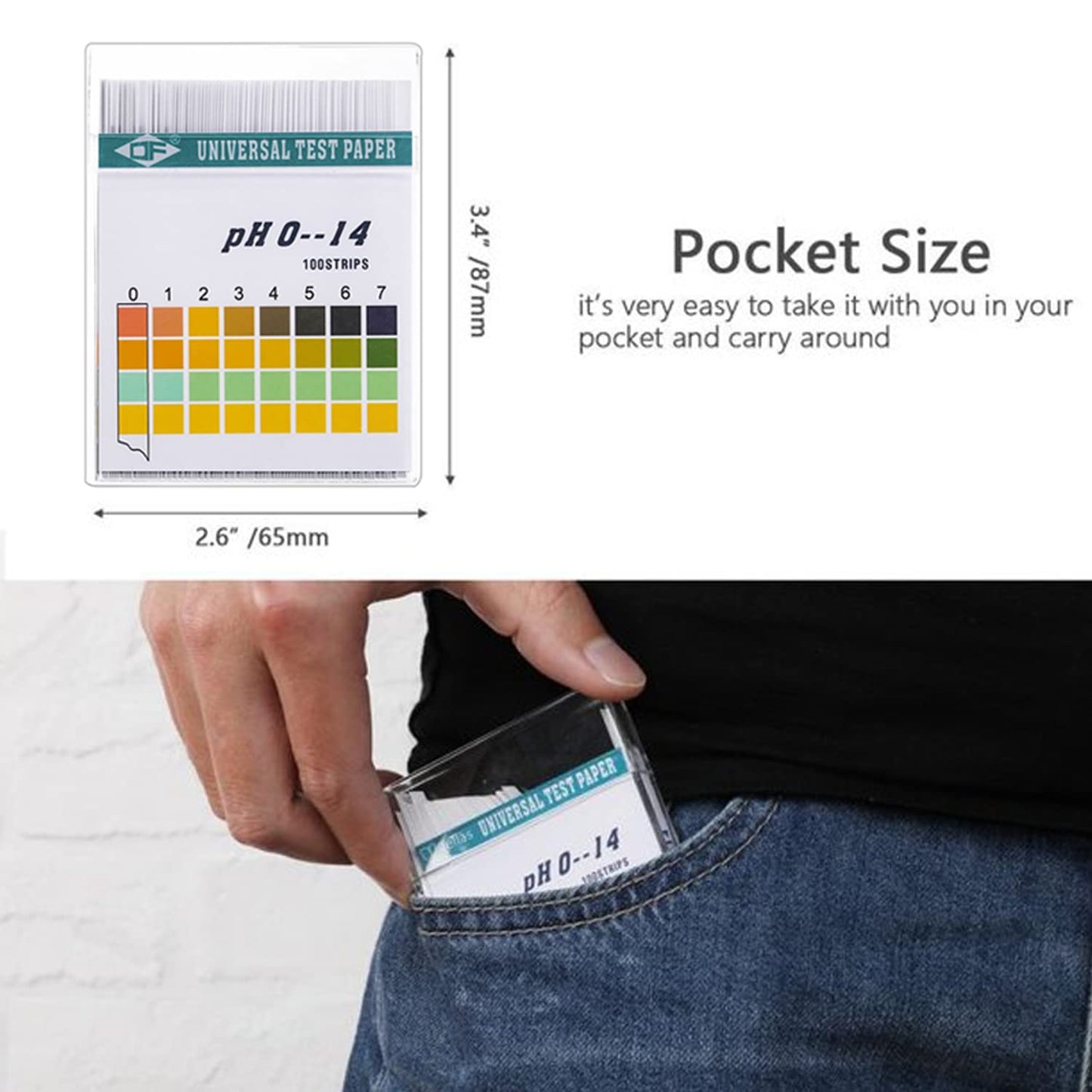100PCS pH Test Strips 0-14, Fast & Accurate Aquarium Water Testing Kit and pH Tester – Litmus Paper for Fish Tank, Pond, Drinking Water, Soil, Hot Tub, Pool (pH Strips for Water Testing)
