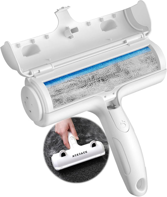 ACE2ACE Pet Hair Remover, Reusable Lint Roller for Pet Hair, Self-Cleaning Lint Remover Brush Built-in Dust Bin, Dog Hair Remover for Couch, Furniture, Carpet, Sofa and Bedding