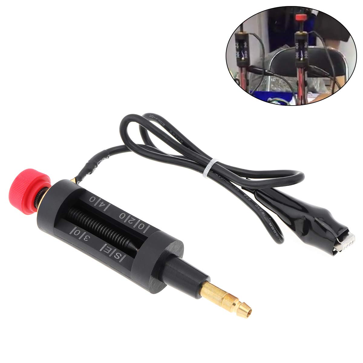 OriGlam Spark Plug Tester, Adjustable Ignition System Coil Tester, Coil-on Plug Ignition Spark Circuit Tester, Autos Diagnostic Test Tool