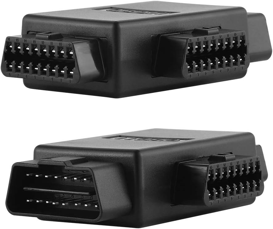 iKKEGOL Pocket OBD2 OBDII Full 16 Pin Male to 3 Female 1 to 3 OBD Cable Splitter Converter Adapter for Diagnostic Extender