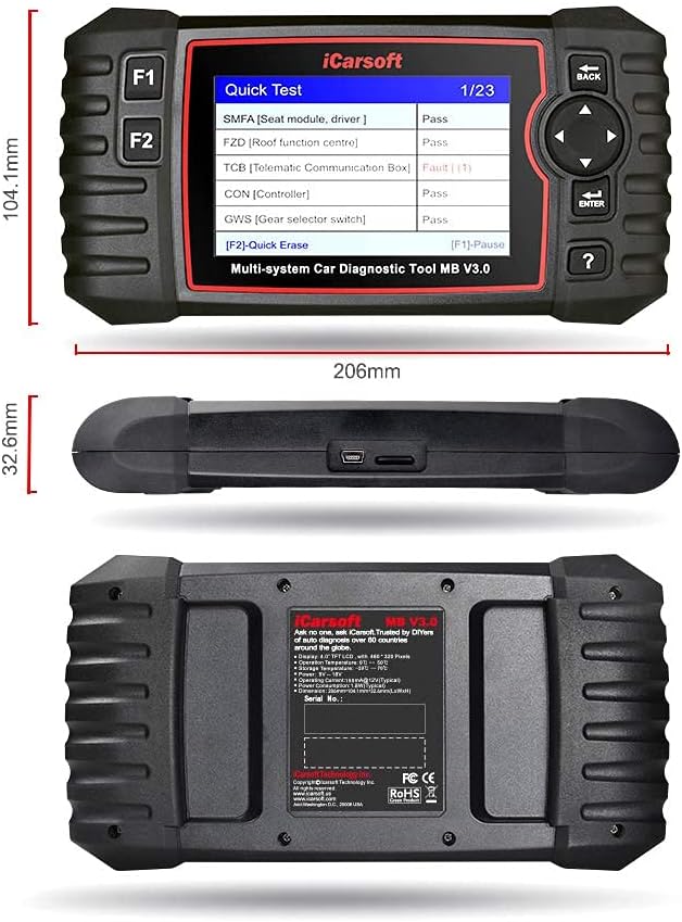 ICarsoft MB V3.0 Diagnostic Scan Tool for Mercedes-Benz Sprinter Smart