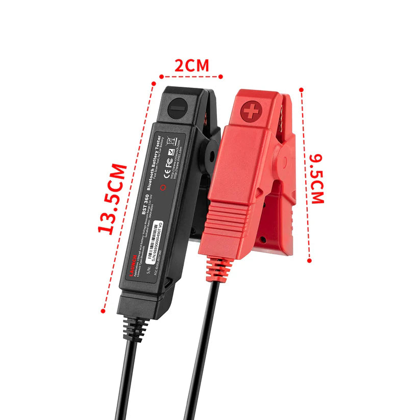 Launch BST360 6V 12V Car Battery Tester, Bluetooth Battery Load Tester, Charging System Analyzer for Android, iPhone, Launch X431