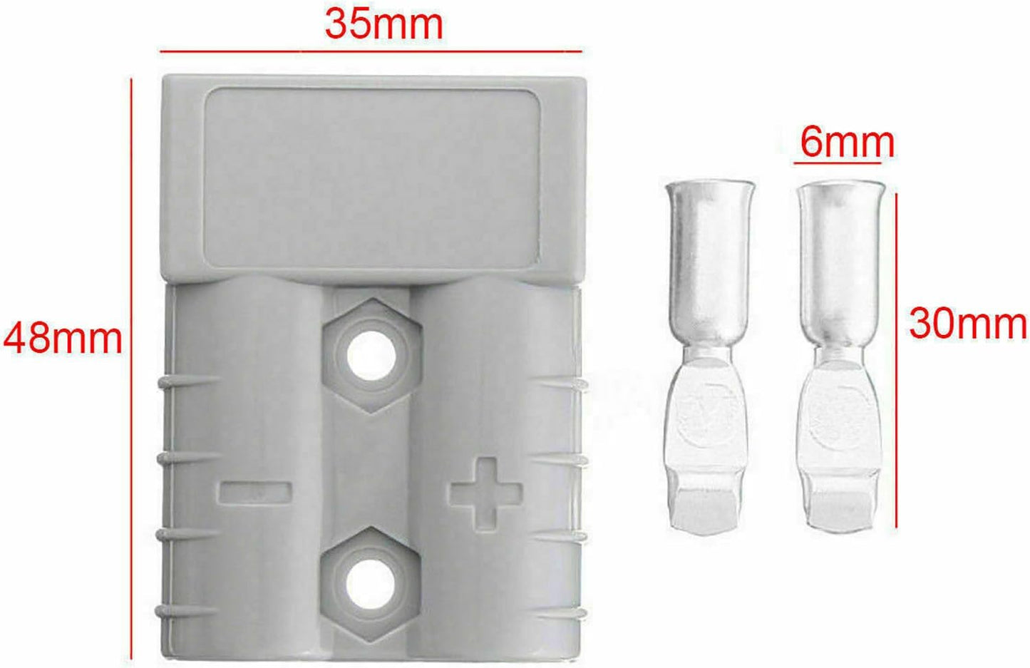Yotsuba 10Pcs Anderson Style Plug Connectors 50 AMP 12-24V 6AWG DC Power SP