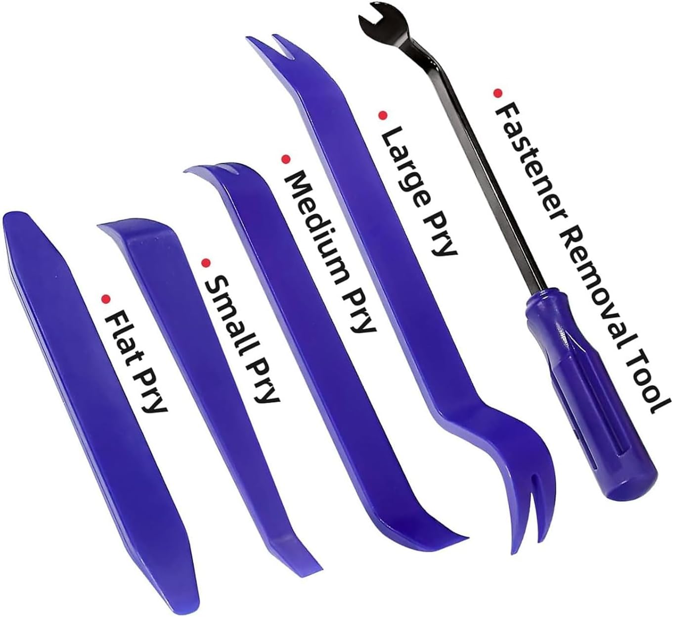 Trim Removal Tool Kit, No Scratch Plastic Pry Tool Set for Car Panel, Fastener Clips Removal, Automotive Upholstery Pliers, Interior Removal & Installation Pry Tools(5pcs)