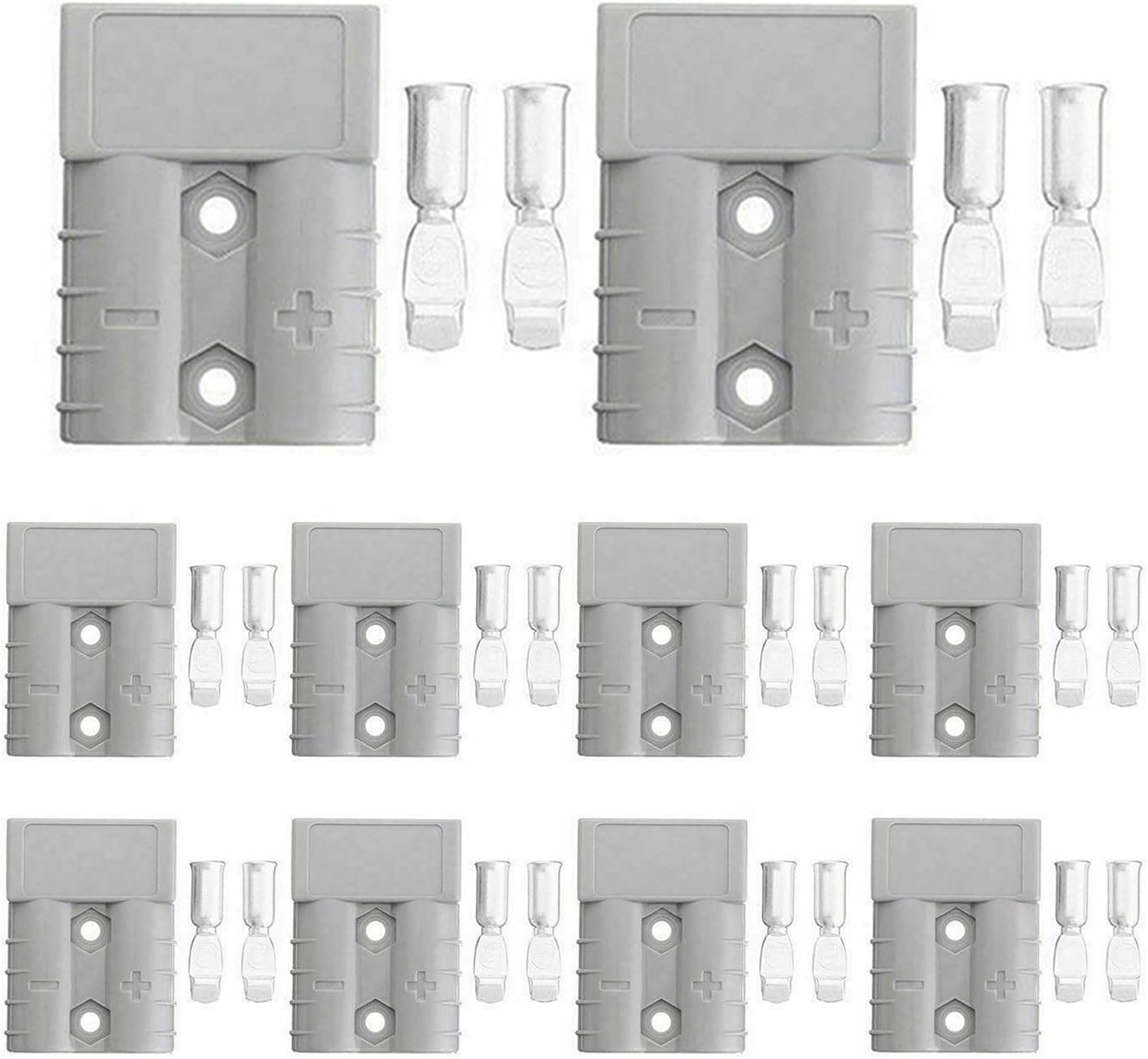 Yotsuba 10Pcs Anderson Style Plug Connectors 50 AMP 12-24V 6AWG DC Power SP