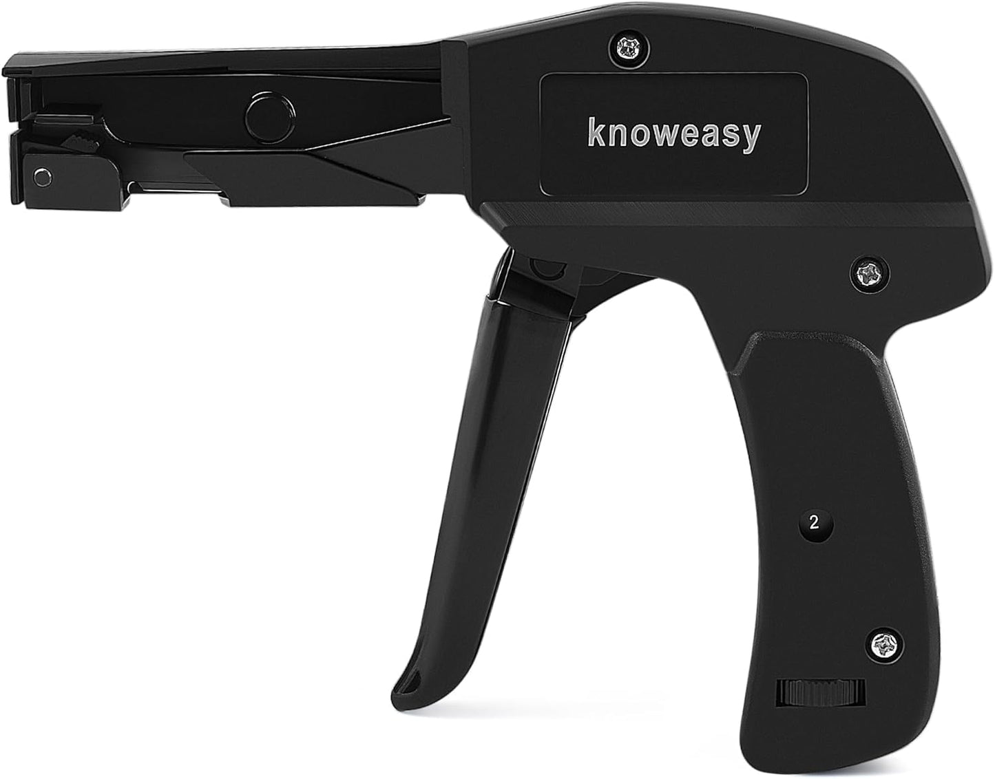 Knoweasy Cable Tie Gun and Cable Tie Tool- Fastening and Flush Cutting Tool with Steel Handle Zip Tie Tool for Nylon Cable Ties