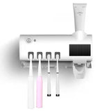 Smart UV Toothbrush Disinfection Rack Punch-free Rack Wall-mounted Toothpaste Squeezer Automatic Induction Toothbrush Holder