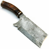 Custom Handmade Damascus Meat Cleaver – High-Quality Kitchen Knife with 7-Inch Blade High Quality Multipurpose Knife (Nakiri Knife-11)