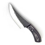 High Quality Custom 8-Inch Damascus Blade Kitchen Cleaver Boning Knife with Stainless Steel Handle and Leather Sheath Handmade (Skinner Knife-1)