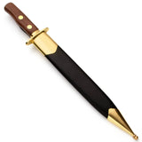 Vintage Bowie Knife – High Polished Custom Handmade Stainless Steel Bowie Knife, Perfect Grip with Wood Handle, Gift for Hunter, 8-Inch Blade Length (Bowie Knife-11)