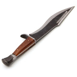 Survival Bowie Knife – Custom Handmade Carbon Steel Bowie Knife with Wood Handle, Perfect Grip, and Premium Leather Sheath, 2-Inch Blade Width, 8-Inch Blade Length (Bowie Knife-6)