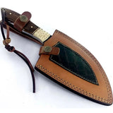 Custom Handmade Kitchen Cleaver Meat Knife Set High Carbon Steel with VG10 Blade Leather Sheath Butcher Knife (Nakiri Knife-63)