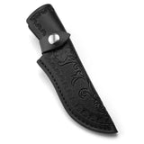 High Quality Damascus Steel Feather Pattern Blade Chef Knife Damascus Steel Chef | Kitchen Knives with Leather Sheath (San Mai Knife-1)