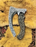 Handmade 10-Inch Carbon Steel Viking Pizza Axe Custom Kitchen Tool Ash Wood Bone Handle for Cutting Pizza Brownies Chef Knife (Pizza Axe-28)