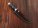 Handmade Bowie Knife Stainless Steel Blade Wooden Handle Movie Knife with Free Sheath | Birthday Gift | Outdoor Gift | (Bowie Knife-18)