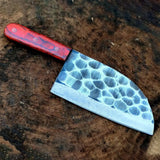 High Quality Customized Full Tang Damascus Blade Kitchen Cleaver Butcher Knife Carbon Steel Leather Sheath (Nakiri Knife-70)
