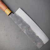 Top Quality Custom Handmade High Carbon Steel Professional Chef Kitchen Cleaver Knife Kitchen Knife with Pure Leather Sheath (Nakiri Knife-87)