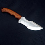 Best Quality Custom Handmade Damascus Steel Tracker Knife D2 Steel Blade with Rose Wood Handle for Hunting (Tracker Knife-13)