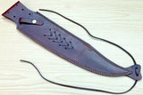 Custom Hand Made Spring Steel (5160) 20" Alamo Musso Bowie Knife Micarta Handle With Leather Sheath (Bowie Knife-20)