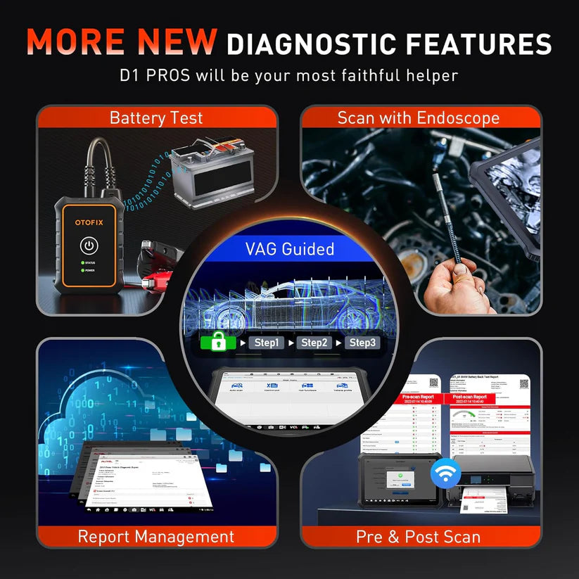 OTOFIX D1 PROS Bidirectional Scan Tool, 2 Years Free Update, ECU Coding, FCA SGW Access, 40+ Services
