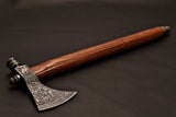 Handmade Damascus Steel Tomahawk / Axe with Rose wood Handle Gift For Your Father And Your Friend. (Tomahawk Axe-14)