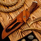 High Polished Custom Handmade Stainless steel 13 Inch Bowie Knife Perfect Grip With Premium Leather Sheath (Bowie Knife-14)