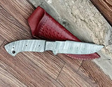 High Quality Damascus Steel Full Tang Blank Blade Knife Hand Forged With Cover Outdoor Camping Knives Use (Blank Blade Knife-25)