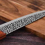 Handmade Custom 8-Inch Damascus Blade Kitchen Chef Knife Set High Carbon Steel with Pure Leather Sheath Professional Knife Type (Chef Knife-99)