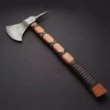 Custom Handmade Damascus Axe 19 Inches Damascus Steel Hunting Hand Forged Camping With Protected Cover (Tomahawk Axe-49)