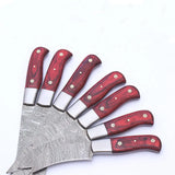 Handmade Damascus Steel Chef Knife Set with Pure Leather Sheath Custom Kitchen Knife for Dining (Chef Knife-33)