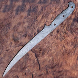 Handmade Damascus Steel Fillet Knife Kitchen Chef Home Professional Blank Blade Twist Pattern Blade (Blank Blade Knife-27)