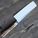 Customized High Quality Damascus Kitchen Cleaver Butcher Knife Carbon Steel with Leather Sheath for Bone Boning (Nakiri Knife-94)