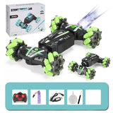 Gesture Sensor Twist Car Light Music Spray Car Double-sided Stunt Drift Remote Control Toy Car Batch