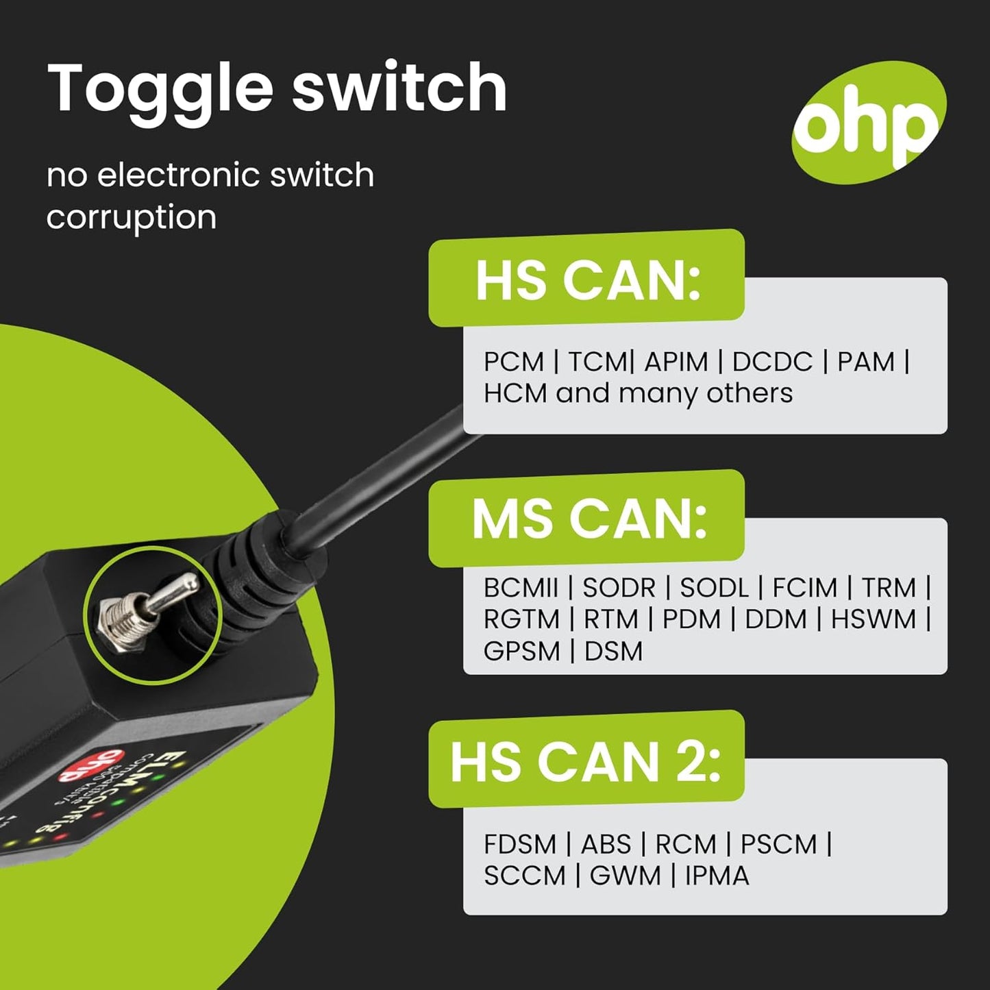 OHP ELMconfig FORS-CAN ELM327-based OBD2 to USB Programming Cable