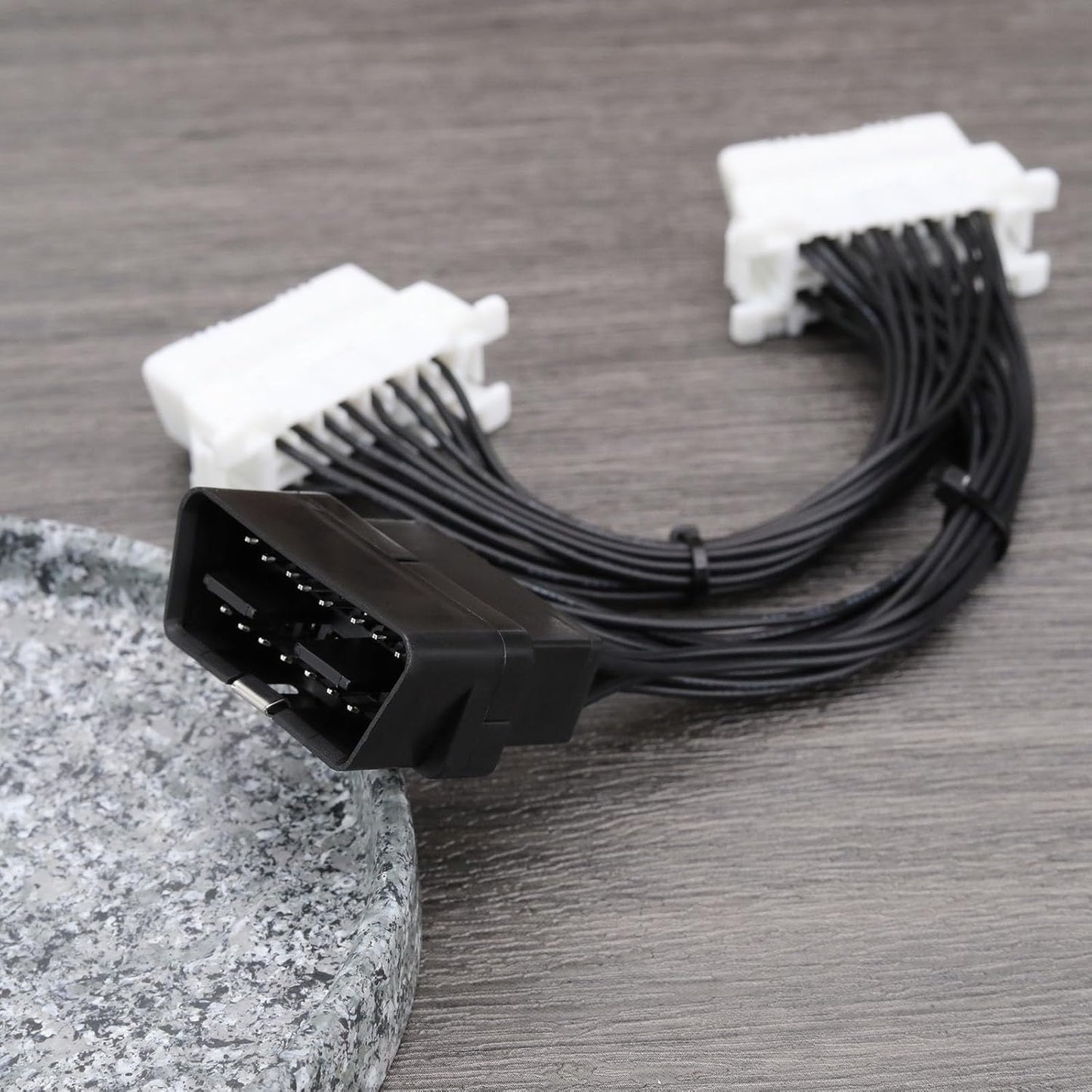 1Pc Car OBD2 Splitter Cable OBDII 16 Pin 1 to 2 Male to Female Extension Cable Adapter for Automotive Computer Diagnostic Instrument(15CM)